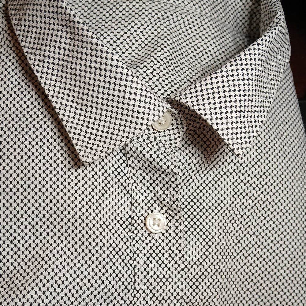 J. CREW Black/White Geometric Button-Down Shirt XS - Picture 7 of 8